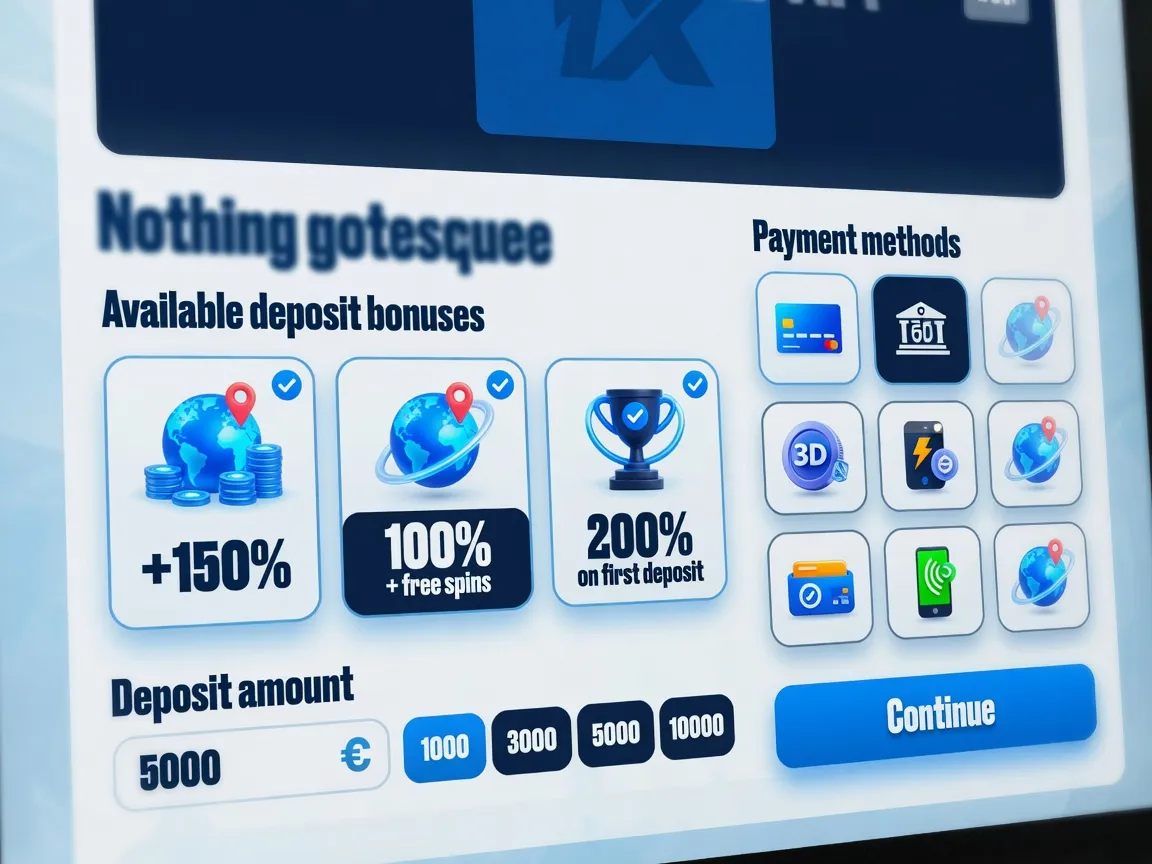 Bonus kodu sahəsi olmayan 1xbet ödəniş bölməsi